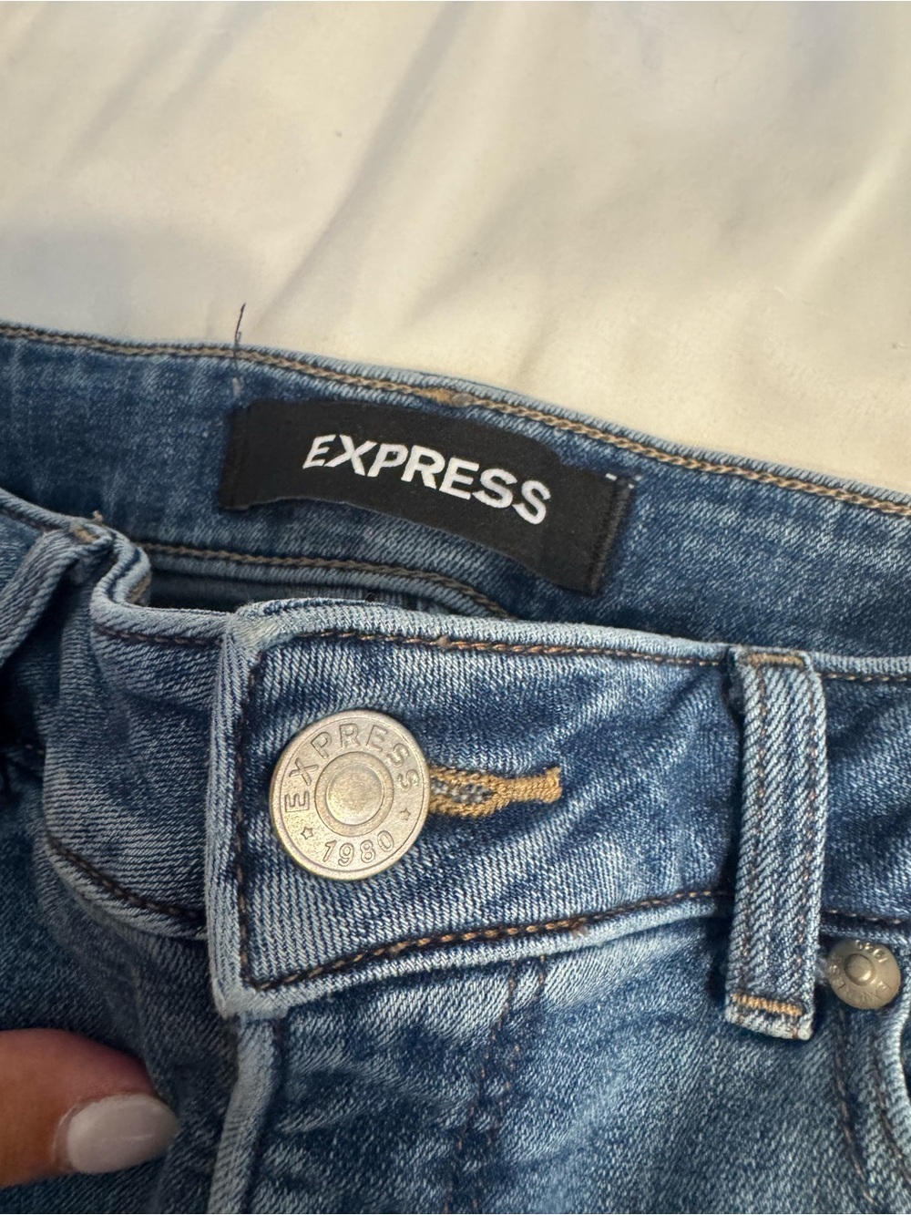 Express Light Blue Denim High-Rise Jeans